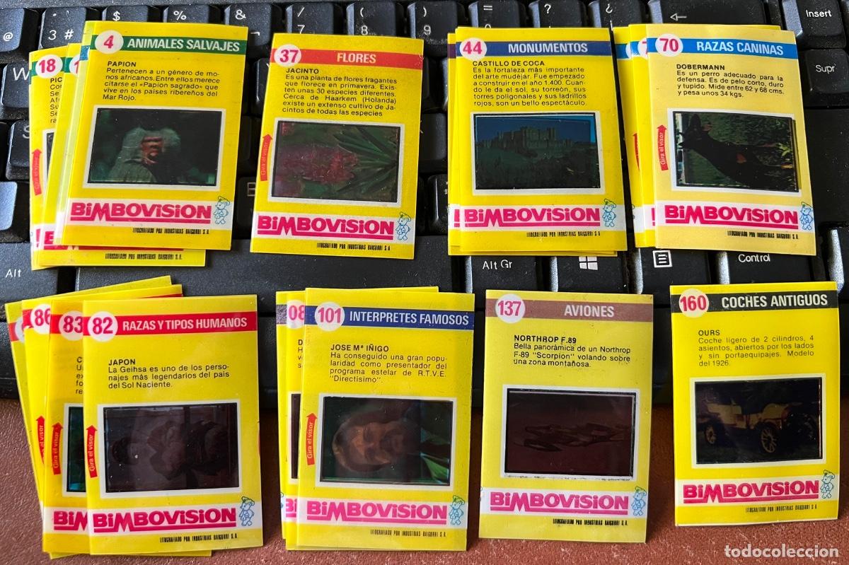 Colecionismo Cromos antigos: Lote de 22 cromos Bimbo - Bimbovision (Ver relaci&oacute;n)