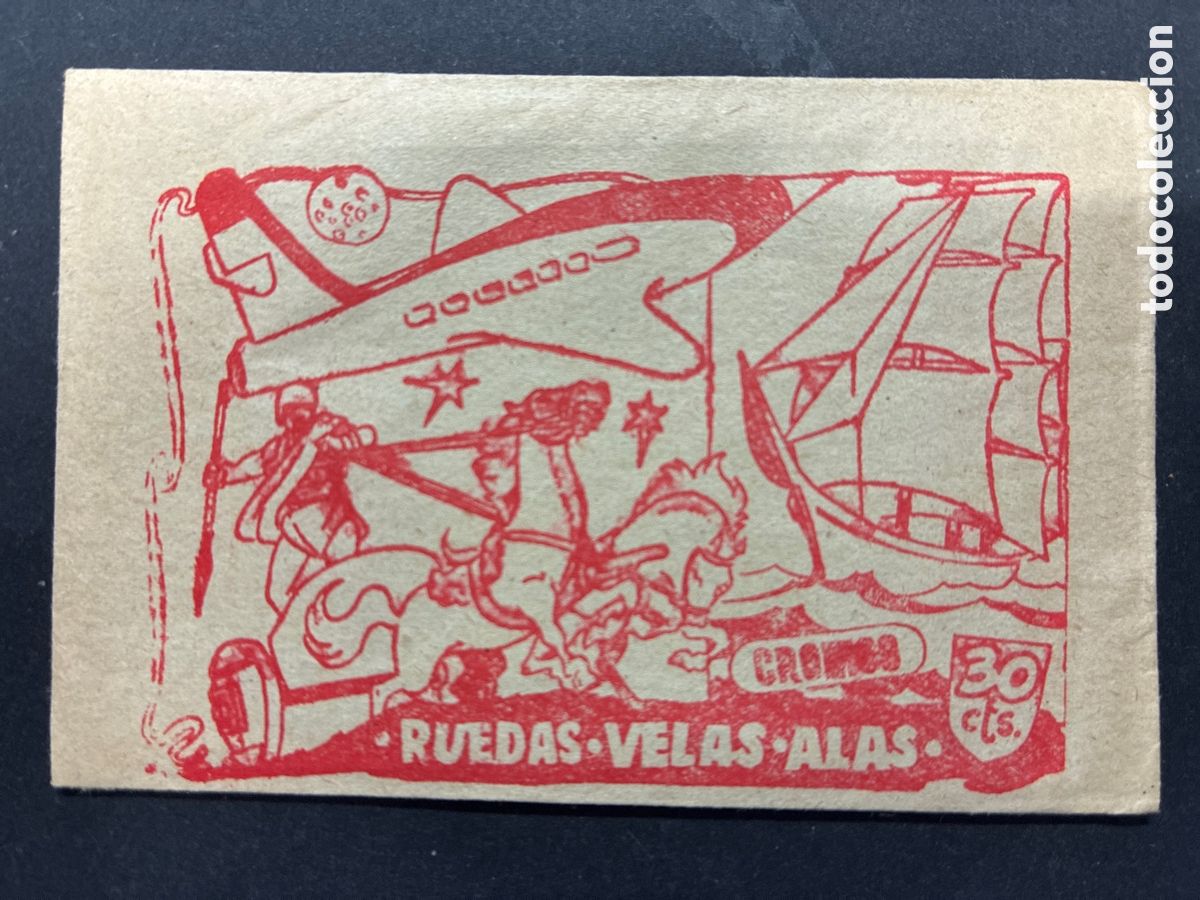 Coleccionismo cromos antiguos: SOBRE CROMOS SIN ABRIR ALBUM RUEDAS VELAS ALAS EDITORIAL HISPANO AMERICANA
