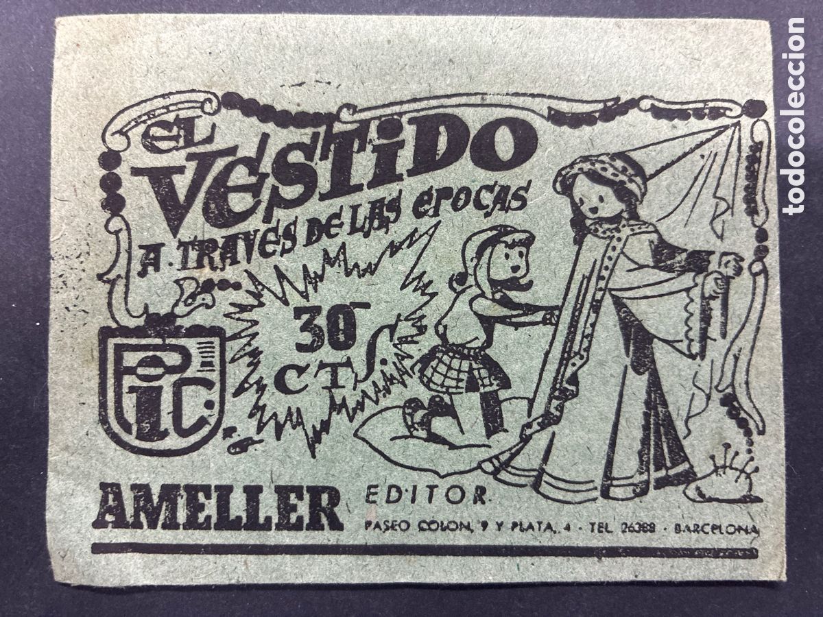 Coleccionismo cromos antiguos: SOBRE CROMOS SIN ABRIR ALBUM EL VESTIDO A TRAVES DE LA EPOCA EDITORIAL AMELLER