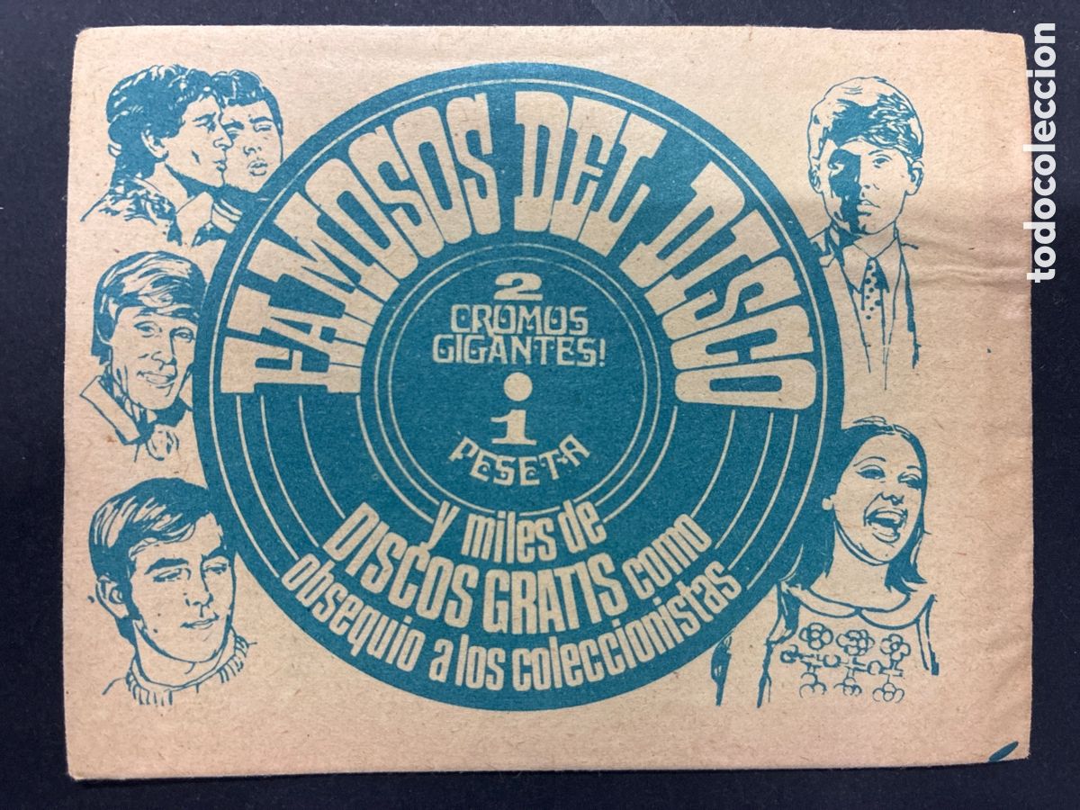 Coleccionismo cromos antiguos: SOBRE CROMOS SIN ABRIR ALBUM FAMOSOS DEL DISCO AMARILLO