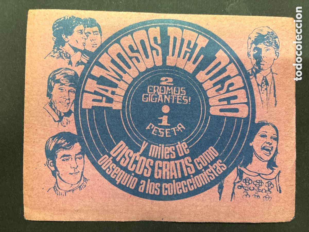 Coleccionismo cromos antiguos: SOBRE CROMOS SIN ABRIR ALBUM FAMOSOS DEL DISCO ROSA