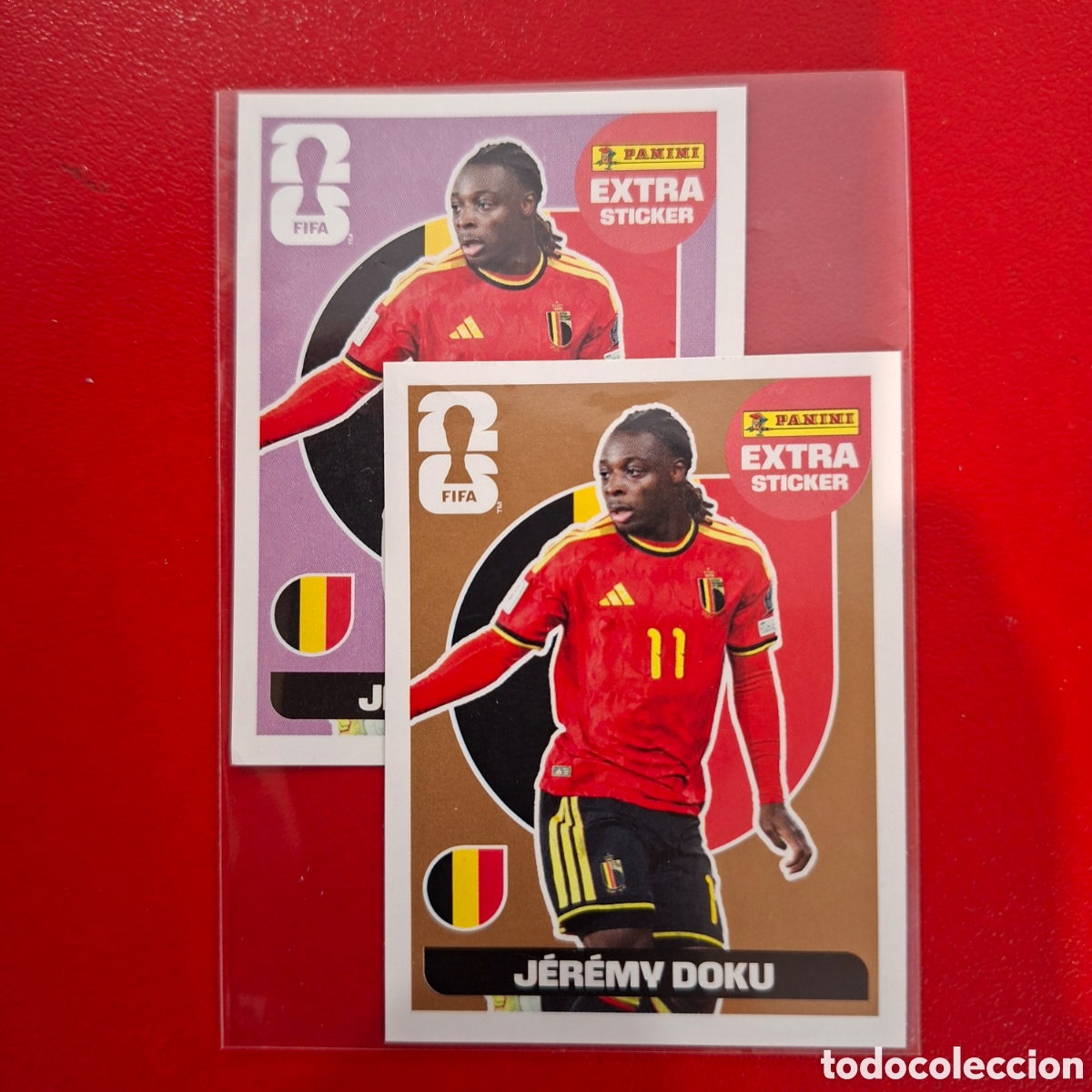 Coleccionismo cromos antiguos: EXTRA STICKER JEREMI DOKU X 2