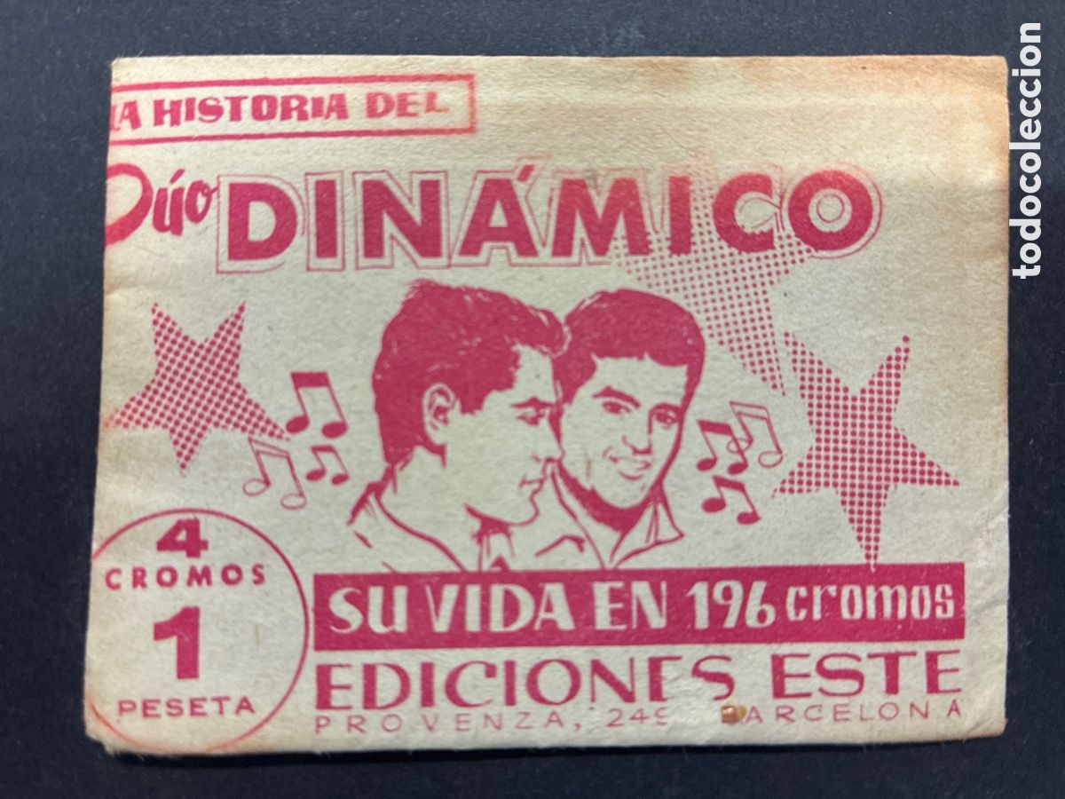 Coleccionismo cromos antiguos: SOBRE CROMOS SIN ABRIR ALBUM LA HISTORIA DEL DUO DINAMICO EDI ESTE