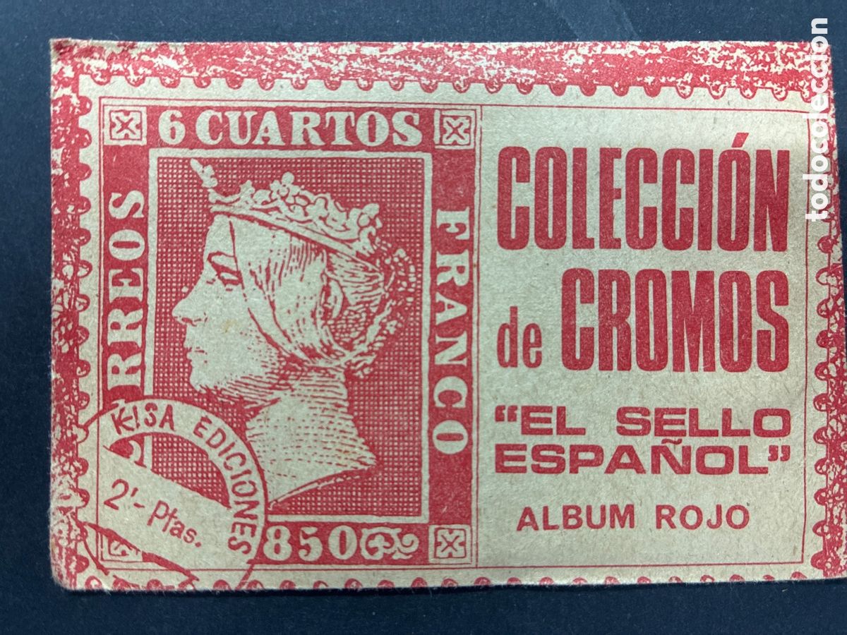 Coleccionismo cromos antiguos: SOBRE CROMOS SIN ABRIR ALBUM EL SELLO ESPA&Ntilde;OL ALBUM ROJO EDITORIAL KEISA