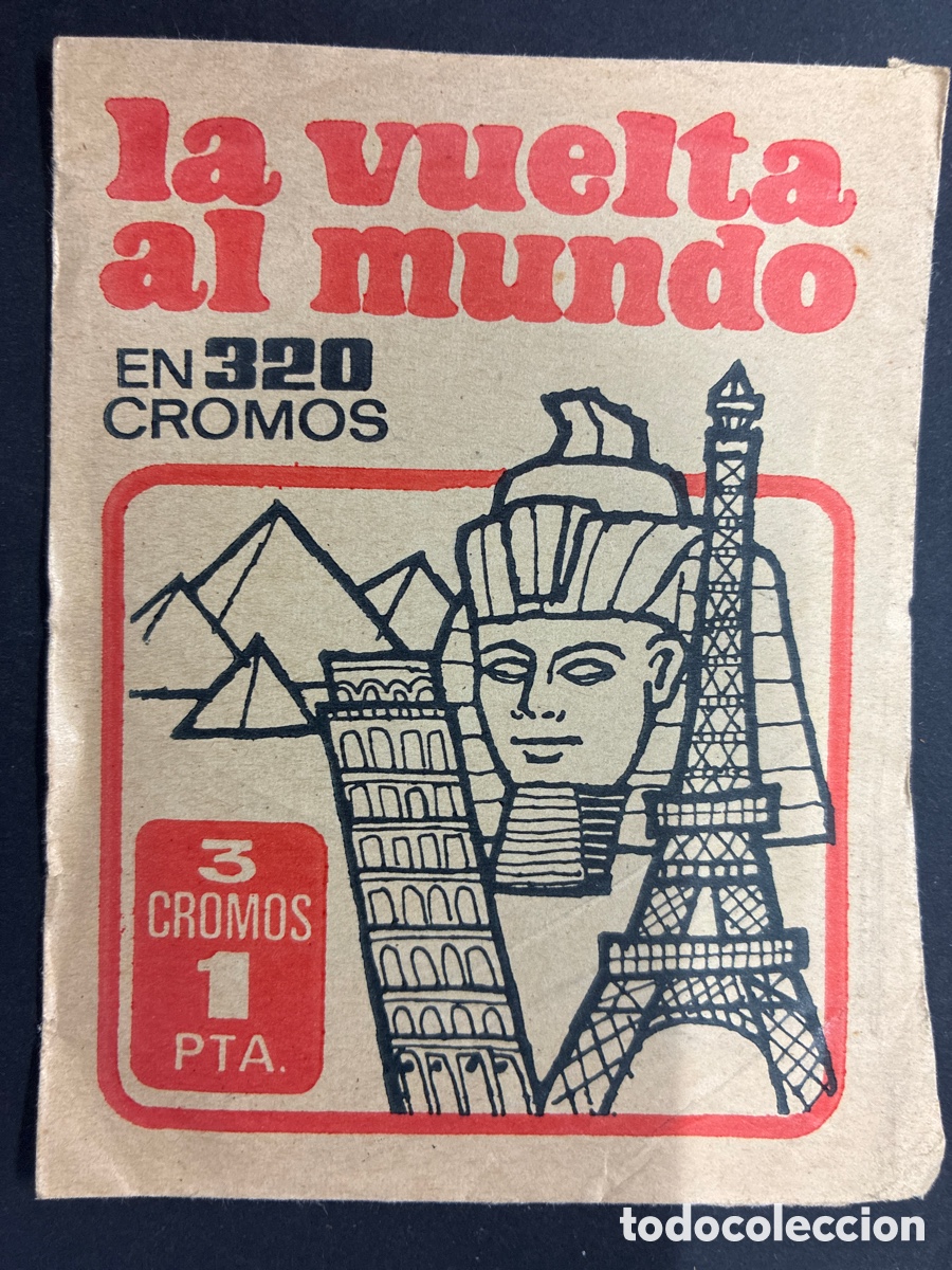Coleccionismo cromos antiguos: SOBRE CROMOS SIN ABRIR ALBUM LA VUELTA AL MUNDO EDITORIAL BRUGUERA