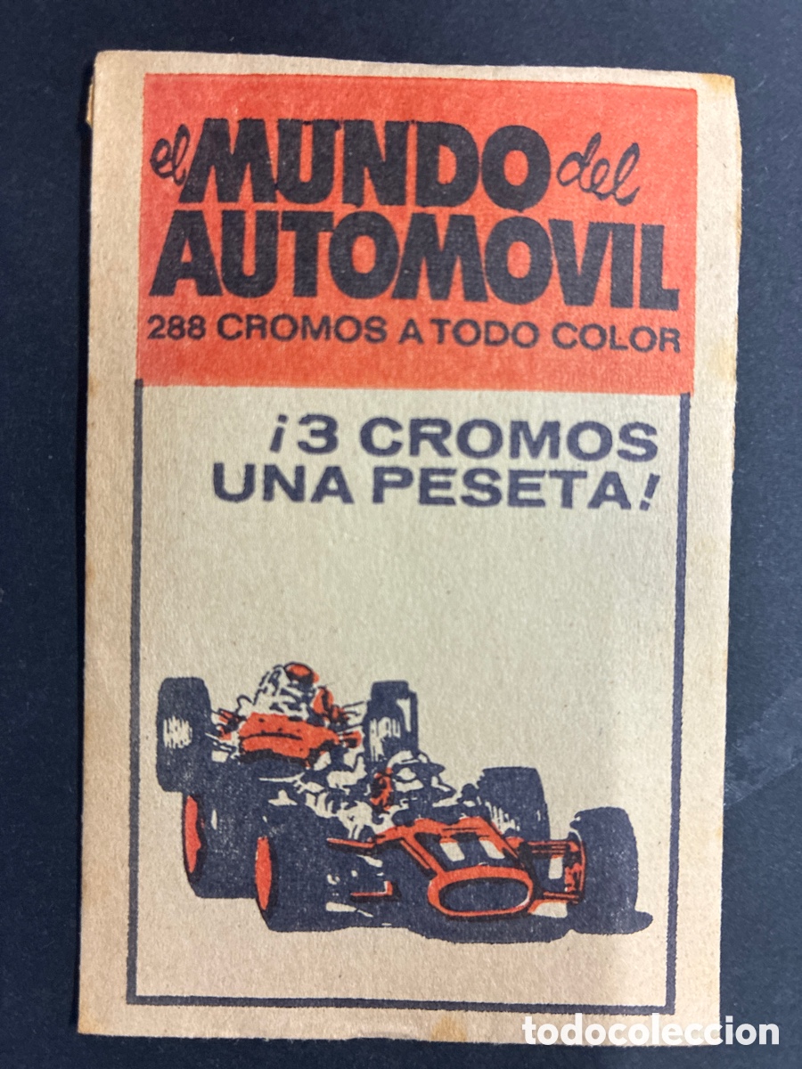 Coleccionismo cromos antiguos: SOBRE CROMOS SIN ABRIR ALBUM EL MUNDO DEL AUTOMOVIL EDITORIAL BRUGUERA
