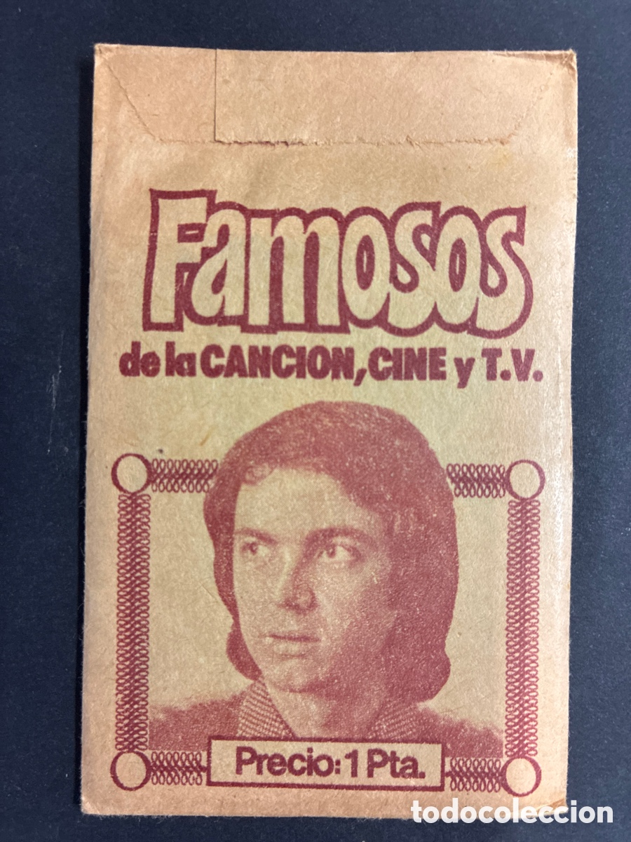 Coleccionismo cromos antiguos: SOBRE CROMOS SIN ABRIR ALBUM FAMOSOS DE LA CANCION Y LA T.V