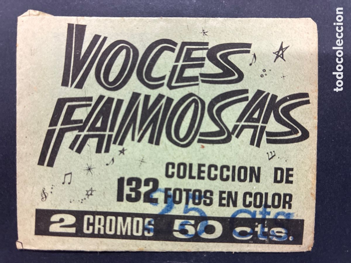Coleccionismo cromos antiguos: SOBRE CROMOS SIN ABRIR ALBUM VOCES FAMOSAS IBERO MUNDIAL
