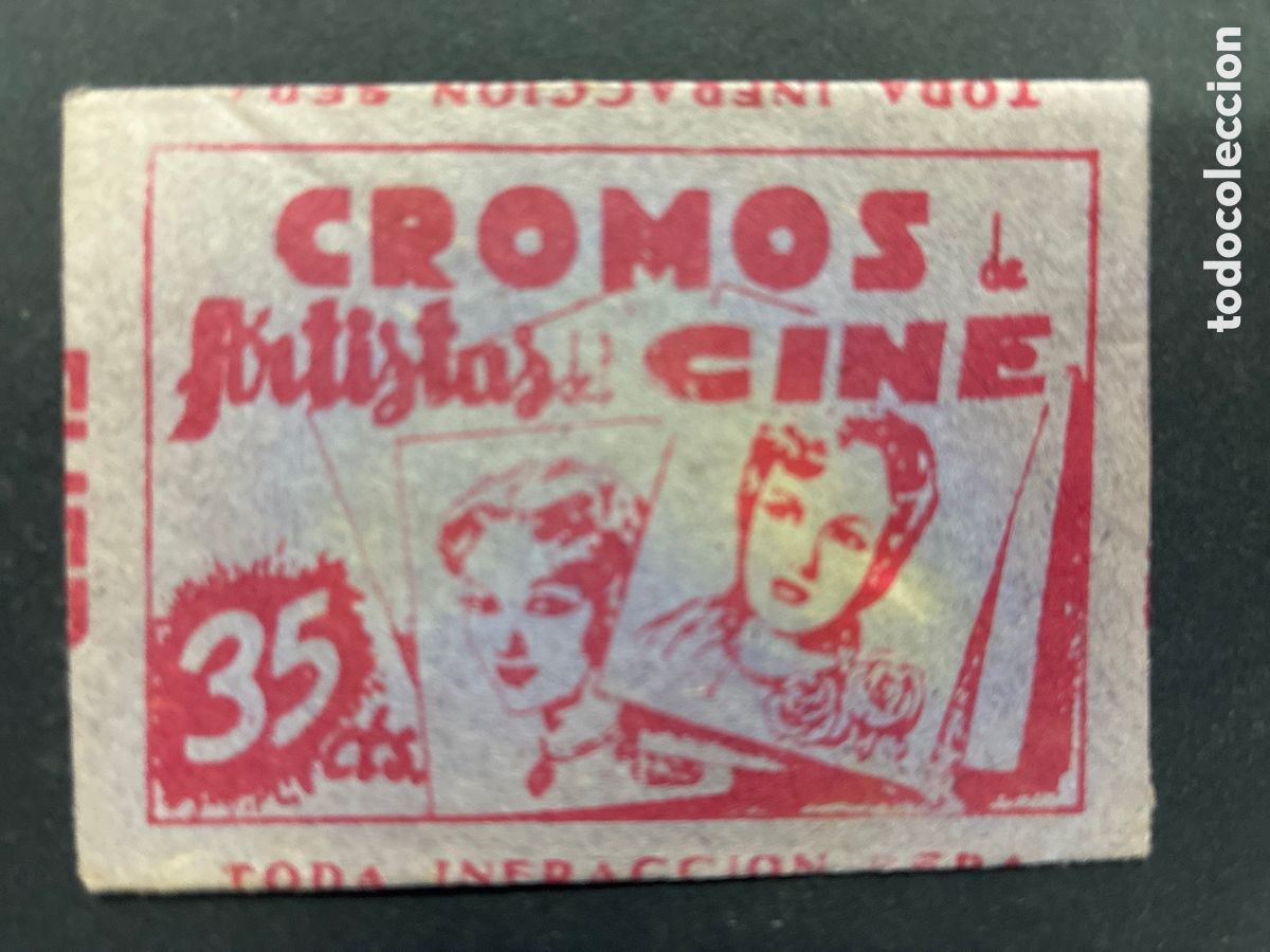 Collectionnisme Cartes &agrave; collectionner anciennes: SOBRE CROMOS SIN ABRIR ALBUM ARTISTAS DEL CINE EDITORIAL FHER