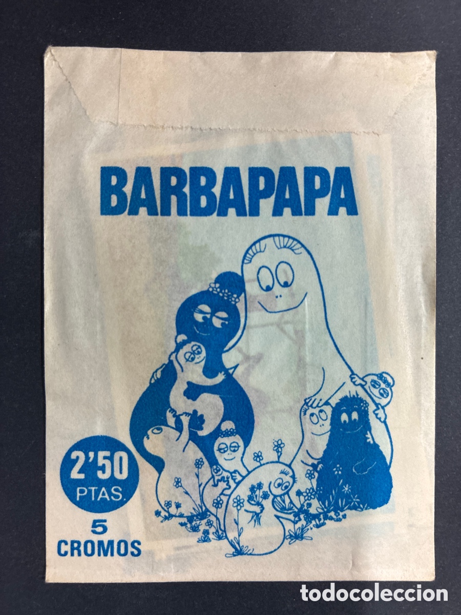 Collectionnisme Cartes &agrave; collectionner anciennes: SOBRE CROMOS SIN ABRIR ALBUM BARBAPAPA EDITORIAL QUELCOM