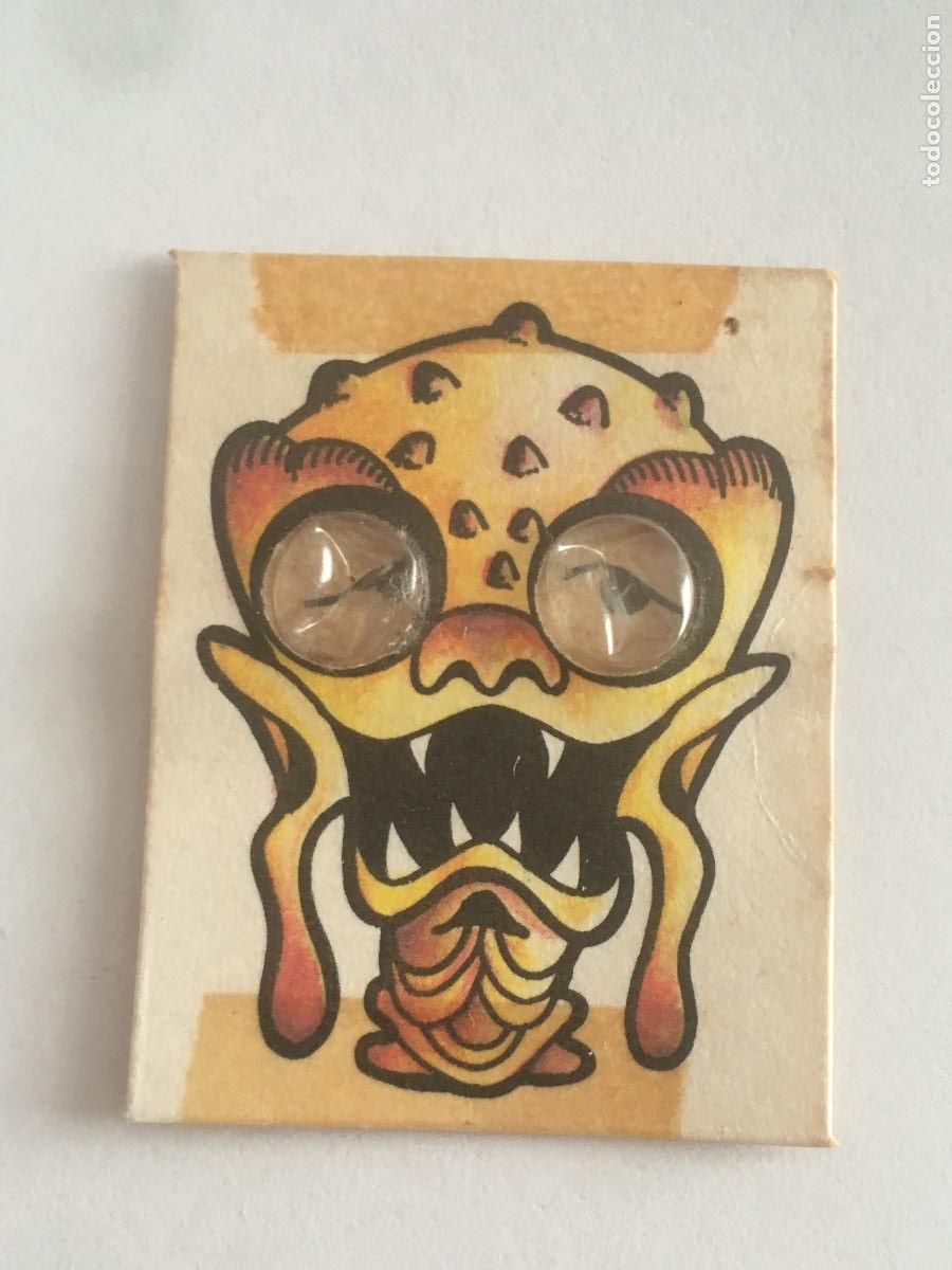 Coleccionismo cromos antiguos: panrico monstruos ojos locos relieve cromo nunca pegado