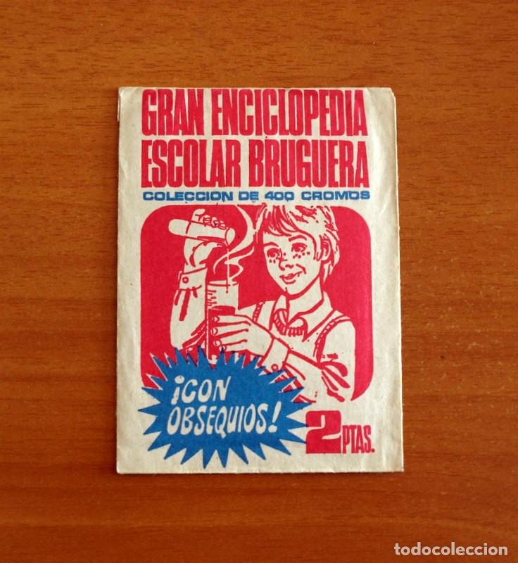 Coleccionismo cromos antiguos: Sobre de cromos sin abrir - Gran enciclopedia escolar - Editorial Bruguera 1973