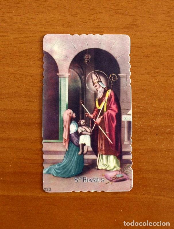 Coleccionismo cromos antiguos: Cromo estampa de V&iacute;rgenes y Santos - A&ntilde;os 50 - N&ordm; 223, San Blasius - Nunca pegado