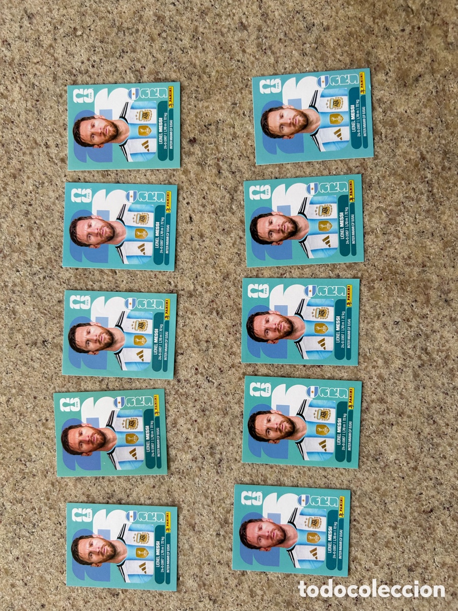 Coleccionismo cromos antiguos: 10 cromos Messi, cromos n&uacute;mero 17 mundial FIFA, 2026 Panini