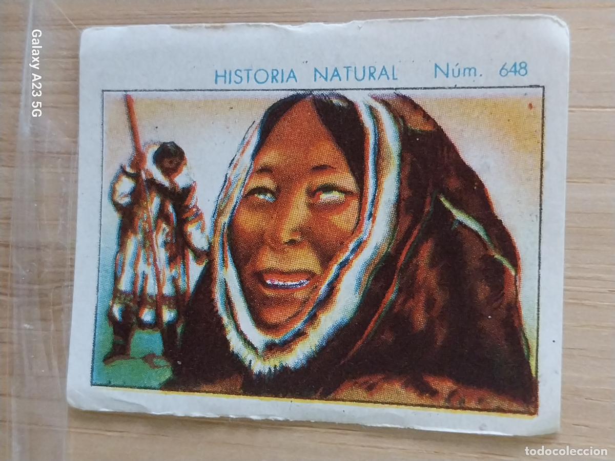 Coleccionismo cromos antiguos: MUJER ESQUIMALCHOCOLATES JUNCOSA LA CHOCOLATERA A&Ntilde;O 1935 ***** CROMO 648 4.5X3.5CMS HISTORIA NATURAL