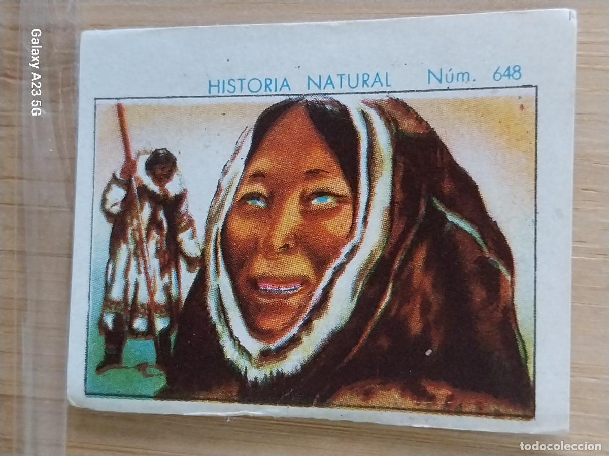 Coleccionismo cromos antiguos: MUJER ESQUIMAL CHOCOLATES JUNCOSA LA CHOCOLATERA A&Ntilde;O 1935 *** CROMO 648 4.5X3.5CMS HISTORIA NATURAL
