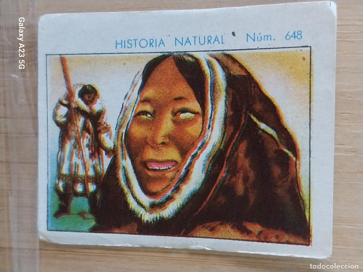 Coleccionismo cromos antiguos: MUJER ESQUIMAL CHOCOLATES JUNCOSA LA CHOCOLATERA A&Ntilde;O 1935 ** CROMO 648 4.5X3.5CMS HISTORIA NATURAL