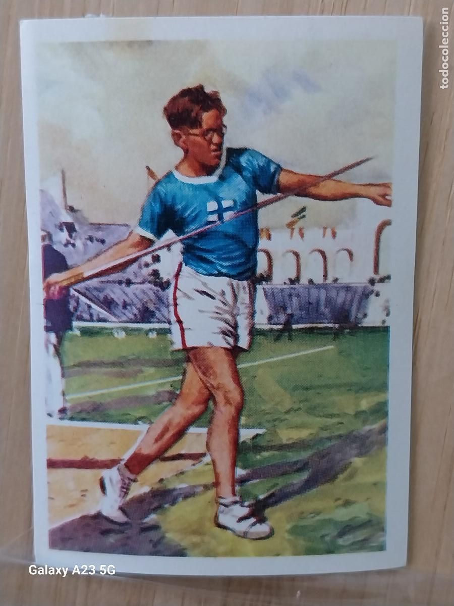 Coleccionismo cromos antiguos: JARVINEN JABALINA FINLANDIA JUEGOS OLIMPICOS CROMO COCHOLATES A&Ntilde;O 1964 JJOO LOS ANGELES 1932
