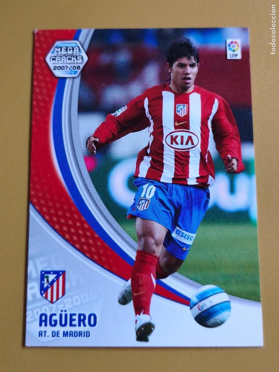 Coleccionismo cromos antiguos: aguero, 2007 08 megacracks