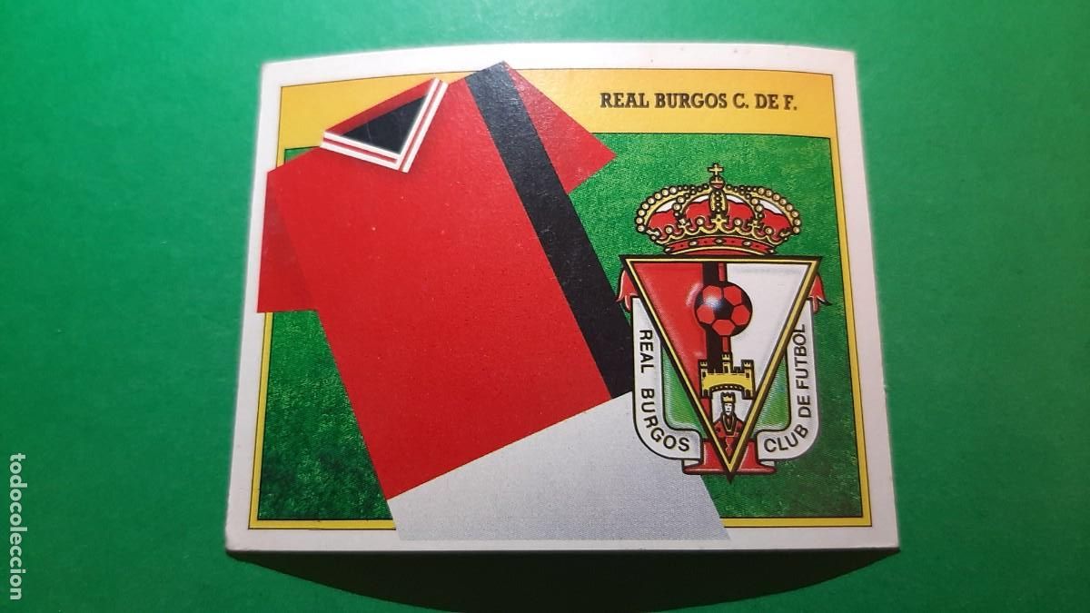 Coleccionismo cromos antiguos: (ED. ESTE)(91-92) UNIFORME Y ESCUDO DE REAL BURGOS NUNCA PEGADO