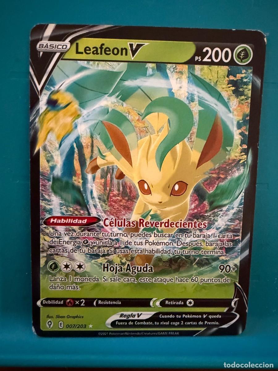 Coleccionismo cromos antiguos: pokemon leafeon V 7/203