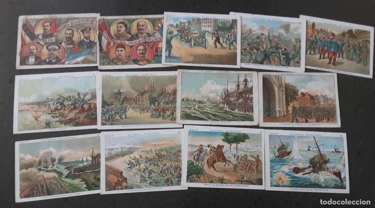Coleccionismo cromos antiguos: GUERRA EUROPEA (PRIMERA) lote de 32 cromos serie primera y segunda