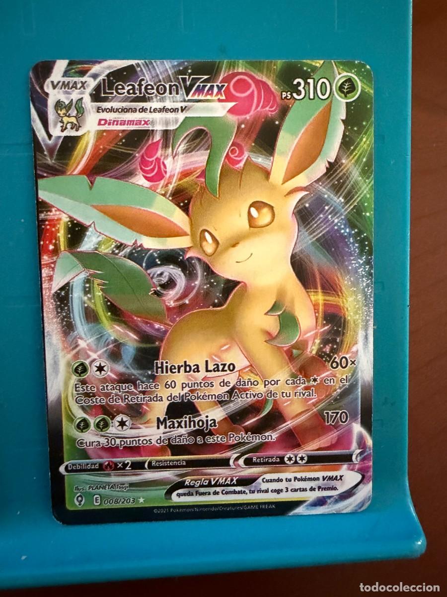Coleccionismo cromos antiguos: pokemon leafeon V max 8/203 - Foto 1