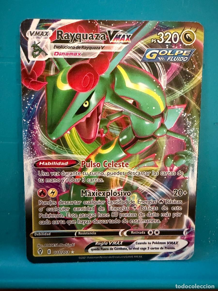 Coleccionismo cromos antiguos: pokemon rayquaza vmax 111/203