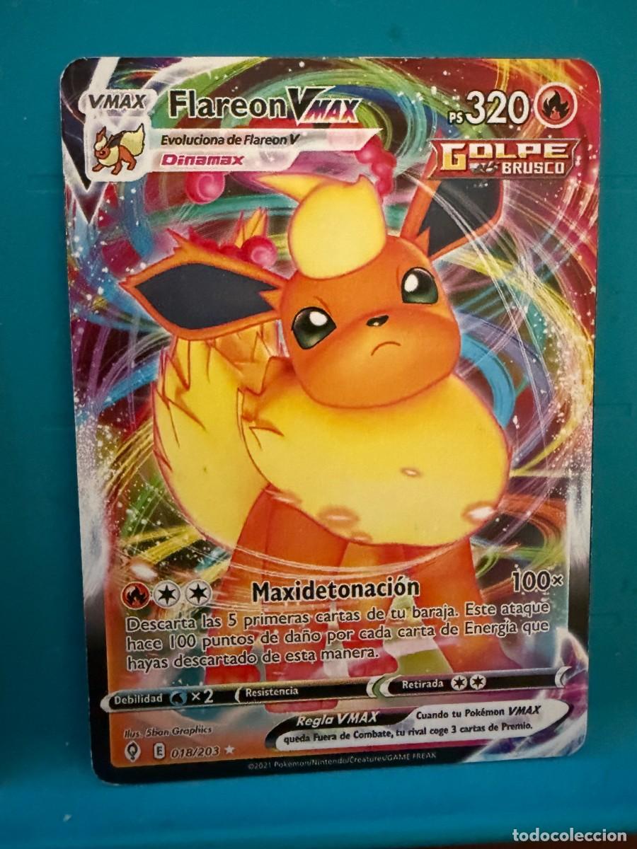 Coleccionismo cromos antiguos: pokemon flareon vmax 18/203