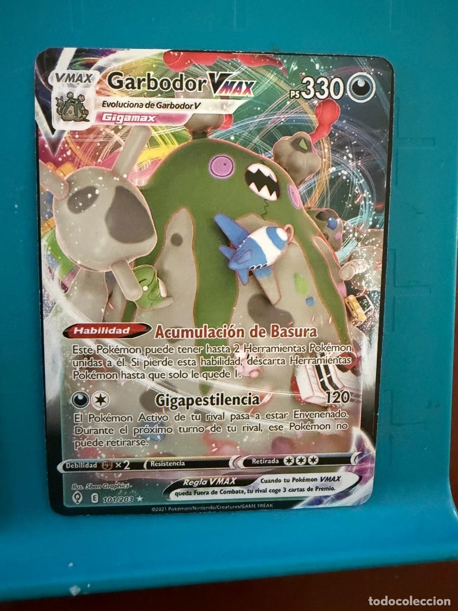 Coleccionismo cromos antiguos: pokemon gardobor vmax 101/203 - Foto 1
