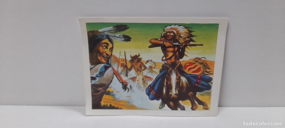 Coleccionismo cromos antiguos: CROMO ORIGINAL . GRANDES BATALLAS DEL MUNDO - LA BATALLA DE LITTLE BIG HORN . ROJAS Y MALARET S.A.