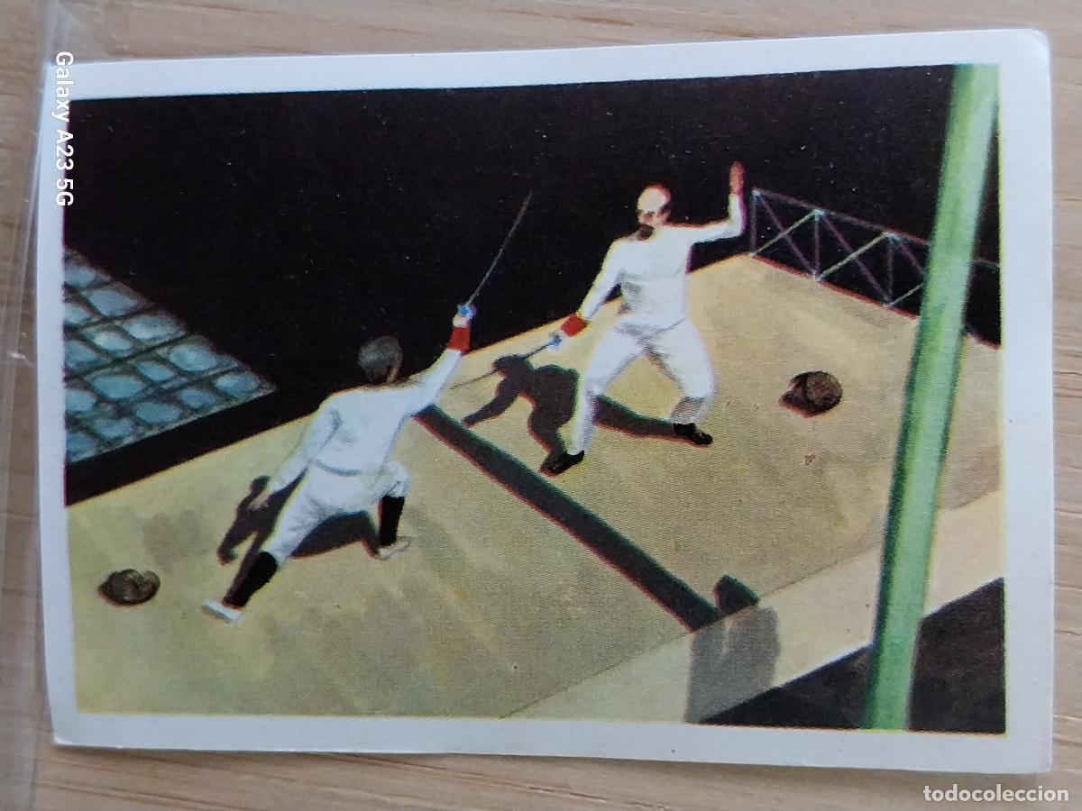 Coleccionismo cromos antiguos: PYRGOS ESGRIMA JUEGOS OLIMPICOS CROMO COCHOLATES A&Ntilde;O 1964 5.8X4CMS JJOO ATENAS 1896