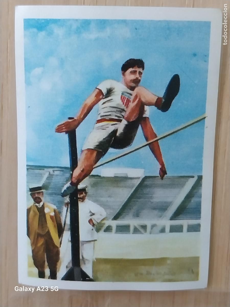 Coleccionismo cromos antiguos: EWRY ALTURA JUEGOS OLIMPICOS CROMO COCHOLATES A&Ntilde;O 1964 5.8X4CMS JJOO PARIS 1900