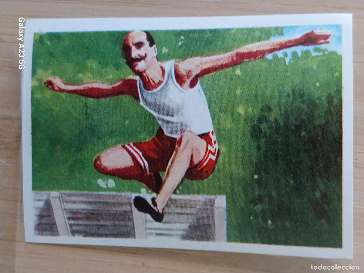 Coleccionismo cromos antiguos: FILLIATRE OBSTACULO * JUEGOS OLIMPICOS CROMO COCHOLATES A&Ntilde;O 1964 5.8X4CMS JJOO PARIS 1900