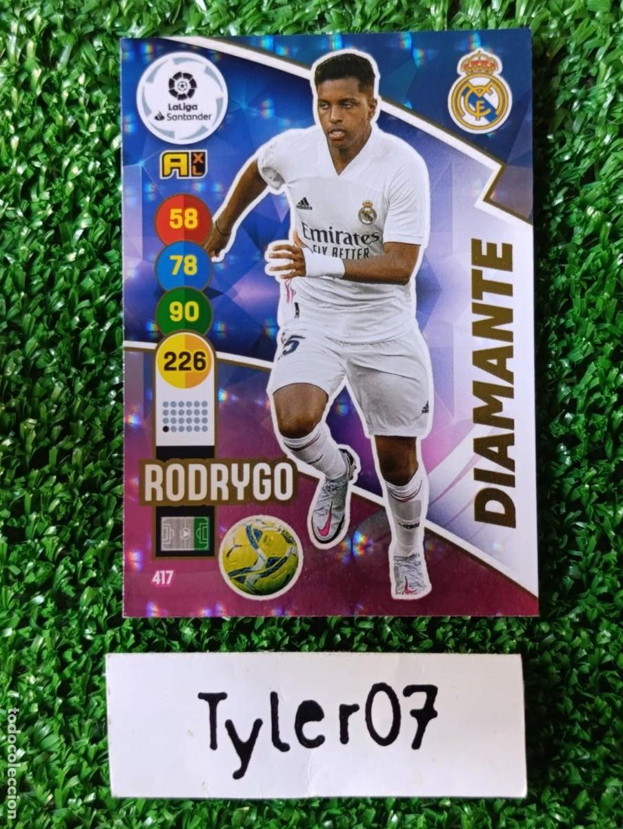 Coleccionismo cromos antiguos: RODRYGO 417 REAL MADRID DIAMANTE ADRENALYN XL 2020 2021 20 21