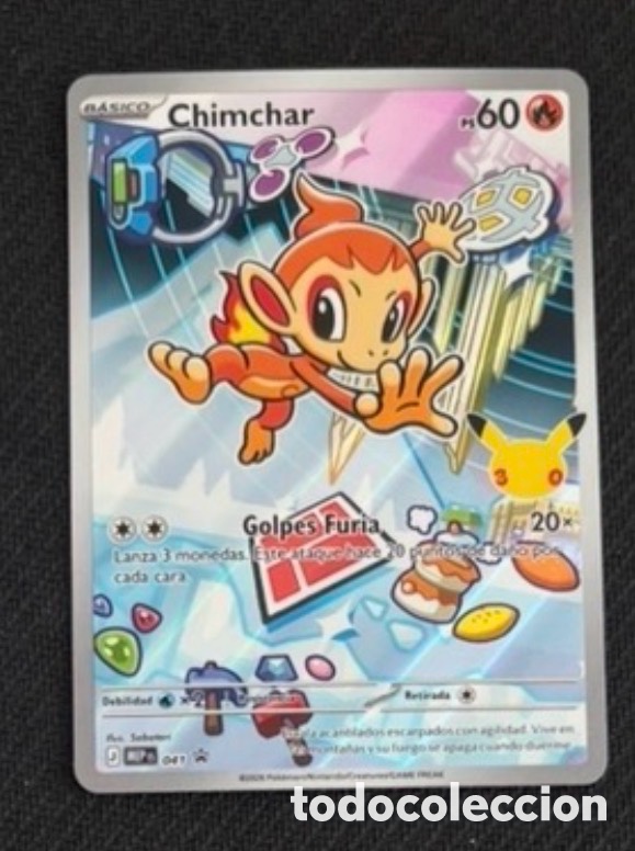 Coleccionismo cromos antiguos: CHIMCHAR Carta Pokemon TCG 4 cuarta generaci&oacute;n SINNOH FIRST PARTNER 30 aniversario