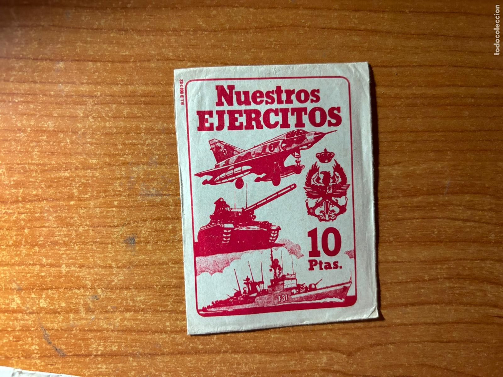 Coleccionismo cromos antiguos: SOBRE DE CROMOS SIN ABRIR DE NUESTROS EJERCITOS DE RUIZ ROMERO