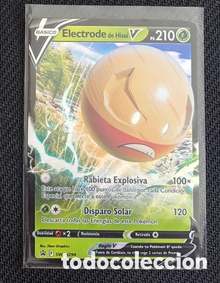 Coleccionismo cromos antiguos: Carta Pokemon TCG ELECTRODE DE HISUI V