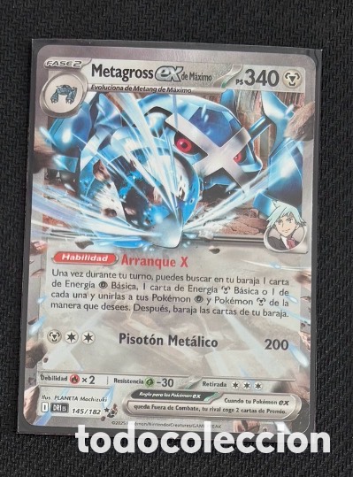 Coleccionismo cromos antiguos: Carta Pokemon TCG EX METAGROSS DE MAXIMO
