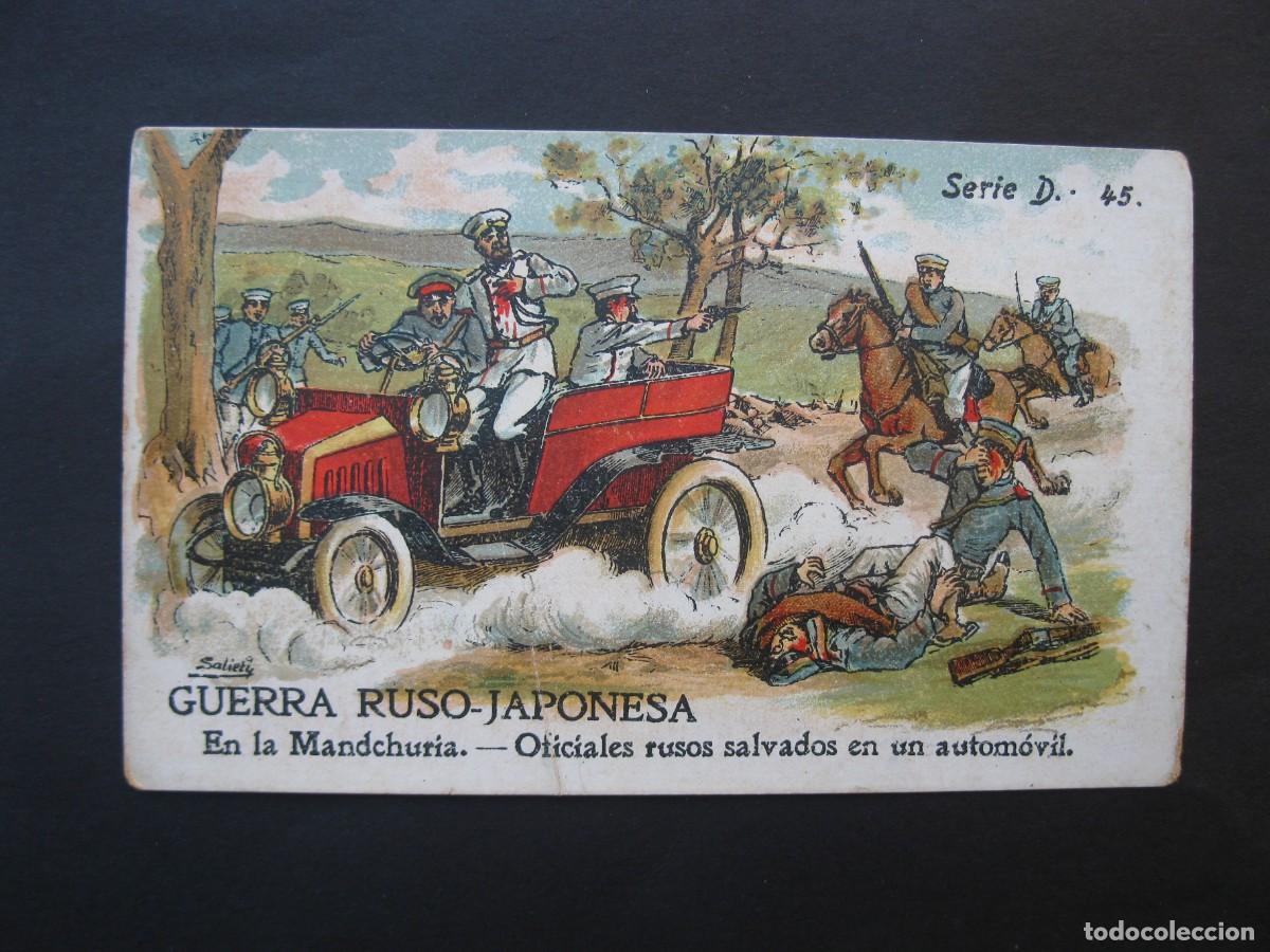 Coleccionismo cromos antiguos: GUERRA RUSO-JAPONESA - CROMO SERIE D N&ordm; 45 - EN LA MANDCHURIA - CHOCOLATES AMATLLER.