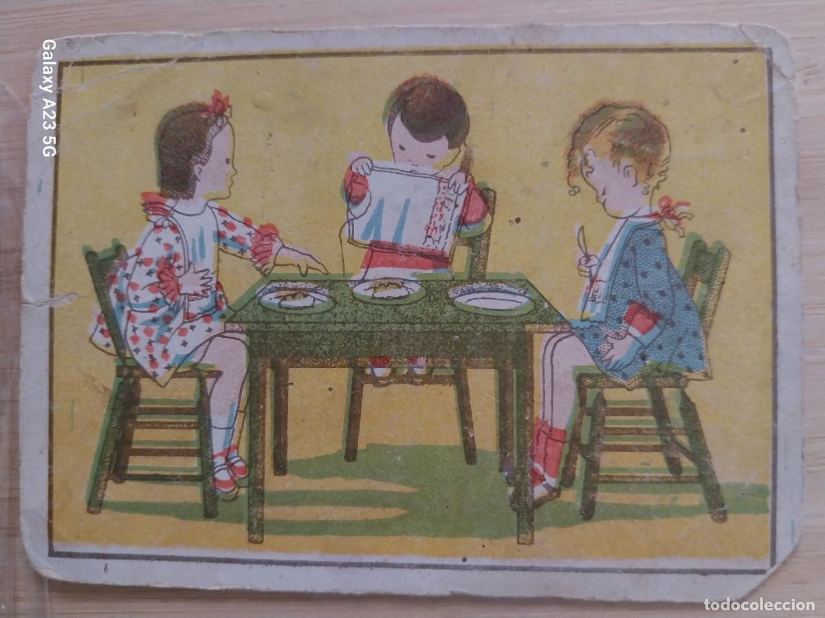 Coleccionismo cromos antiguos: BU&Ntilde;UELITOS INFANT RECETA CROMO 27 PUBLICIDAD JUAN HILL VILLAFRANCA PANADES ORIGINAL ANTIGUO 11X8CMS