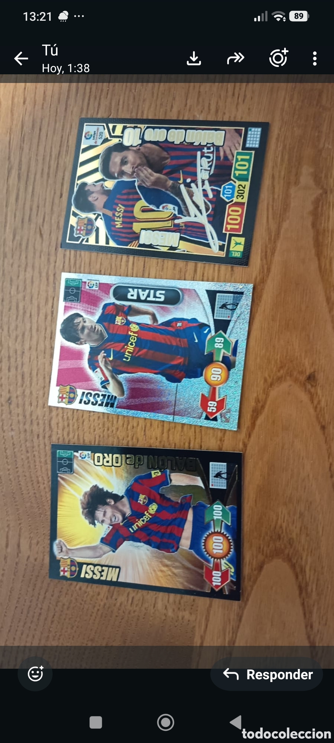 Coleccionismo cromos antiguos: Lote de Messi adrenalyn