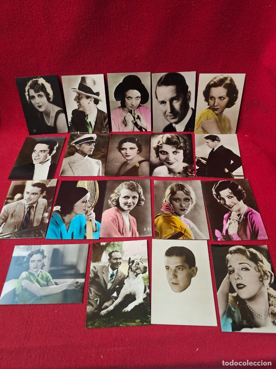 Coleccionismo cromos antiguos: LOTE DE 19 CROMOS DE LAS ESTRELLAS DEL CINE Y SUS GESTOS.