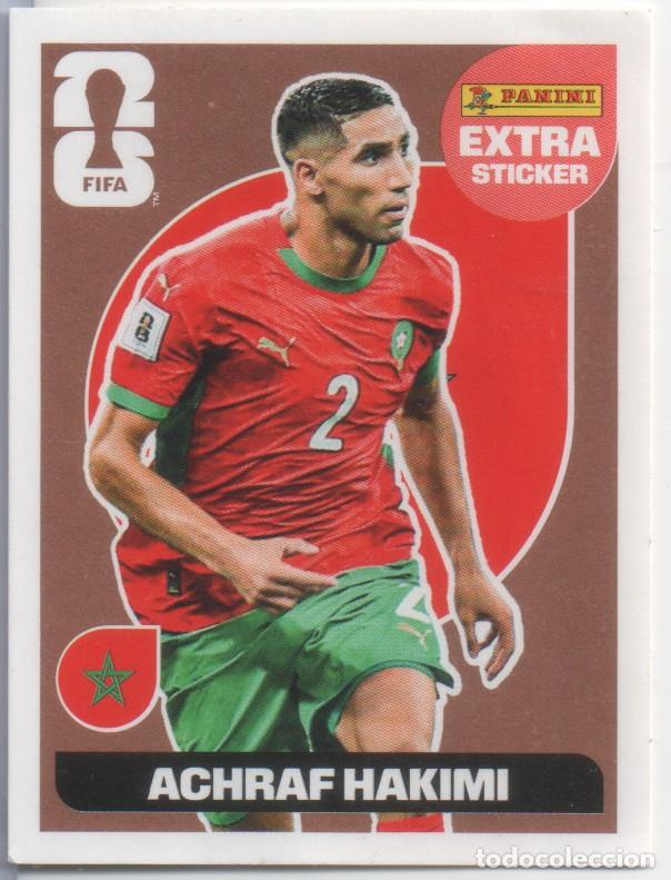 Coleccionismo cromos antiguos: Achraf Hakimi (Marruecos) Extra Sticker Bronce Mundial 2026 Panini