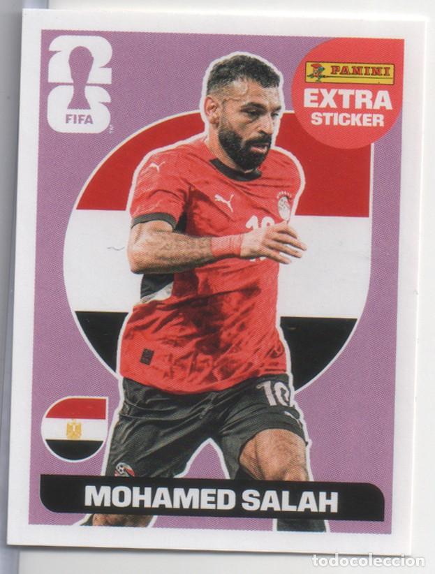 Coleccionismo cromos antiguos: Mohamed Salah (Egipto) Extra Sticker Magenta Mundial 2026 Panini