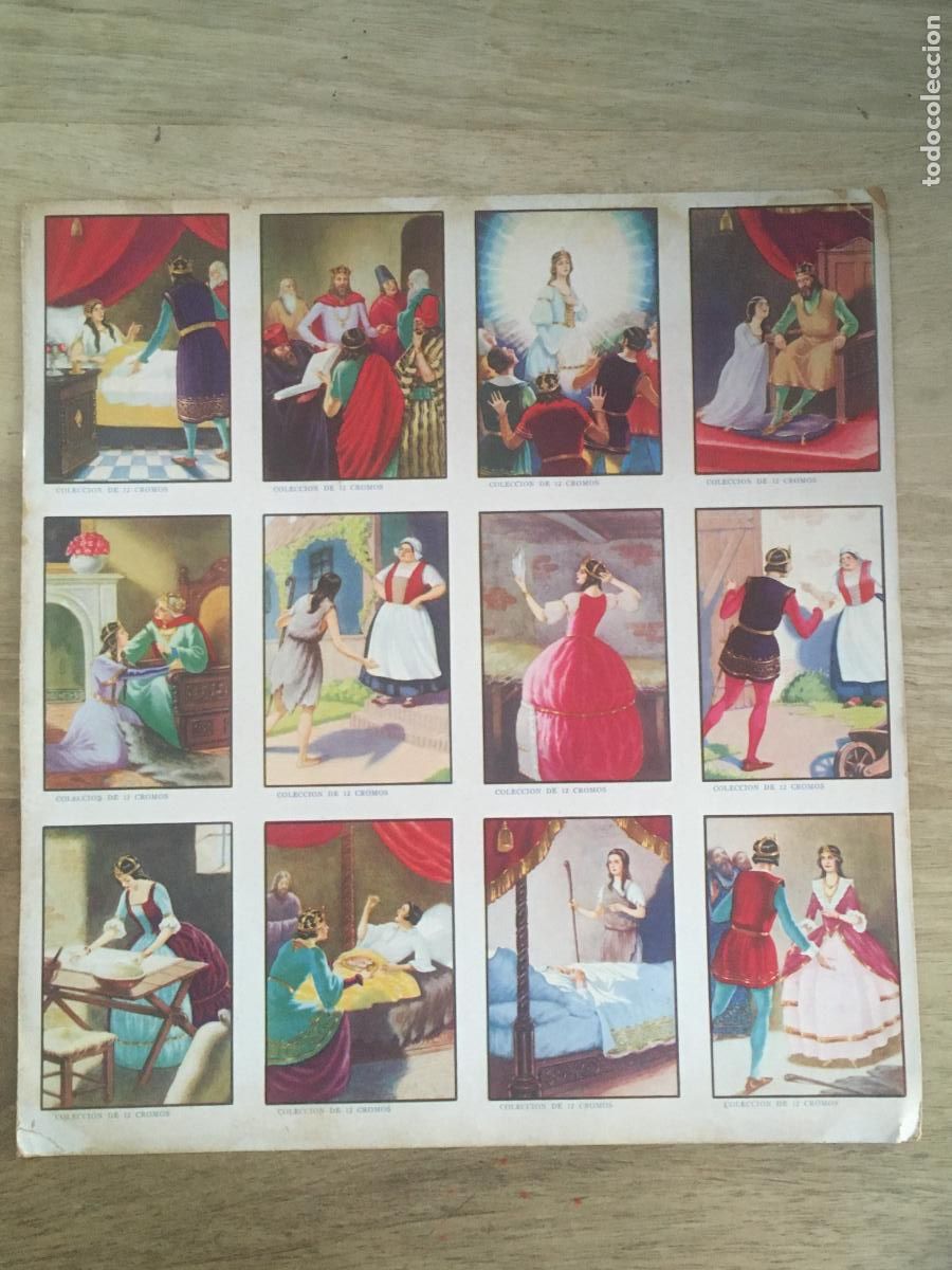 Coleccionismo cromos antiguos: piel de asno coleccion completa 12 cromos lamina sin cortar