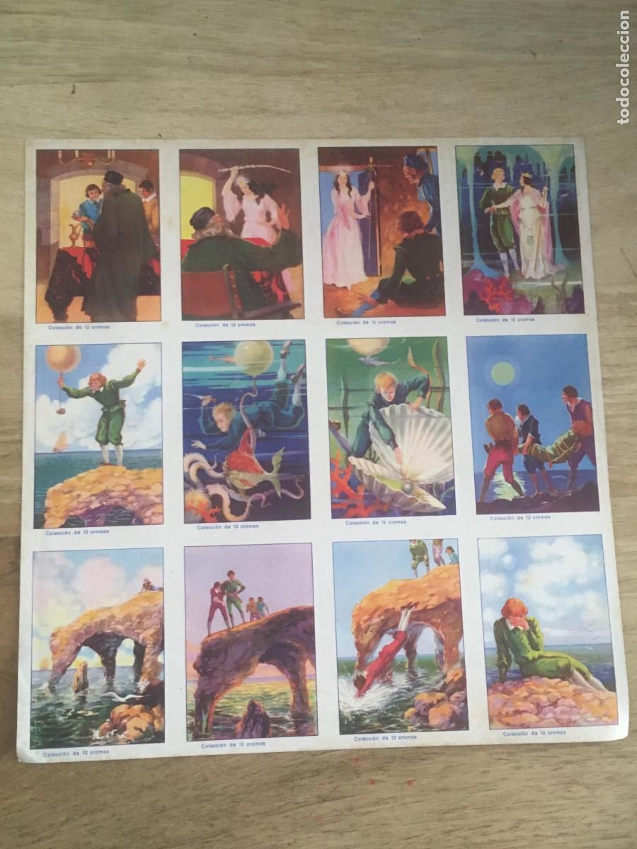 Coleccionismo cromos antiguos: la perla negra coleccion completa 12 cromos lamina sin cortar