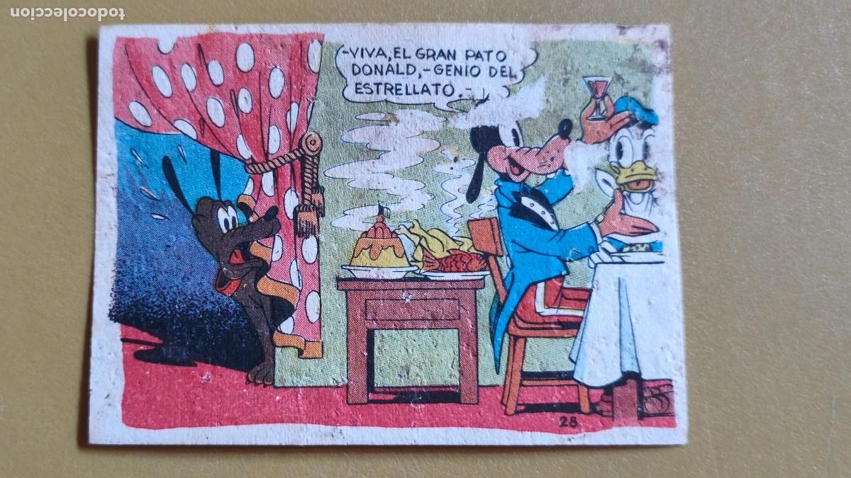 Coleccionismo cromos antiguos: el pato donald en hollywood, Chocolates Lloveras 1948. disney