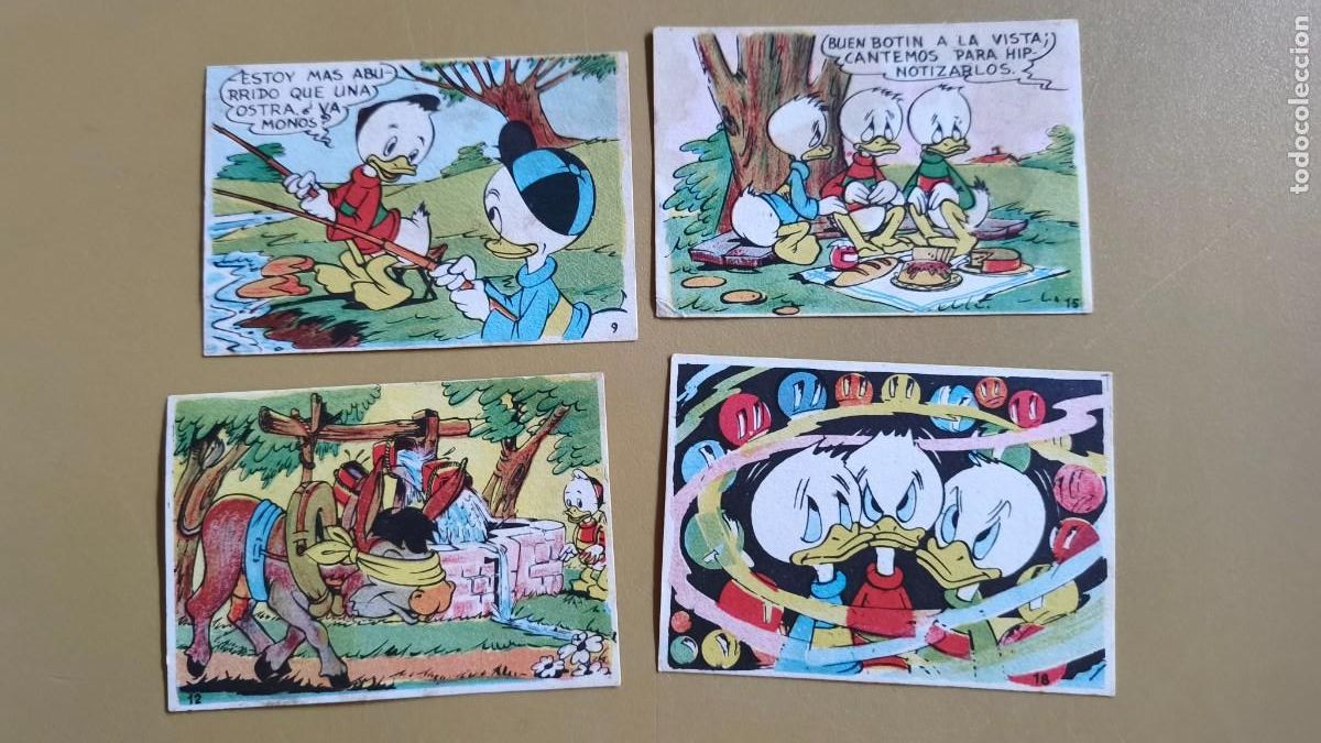 Coleccionismo cromos antiguos: pesca de truchas, Chocolates Lloveras 1948. disney