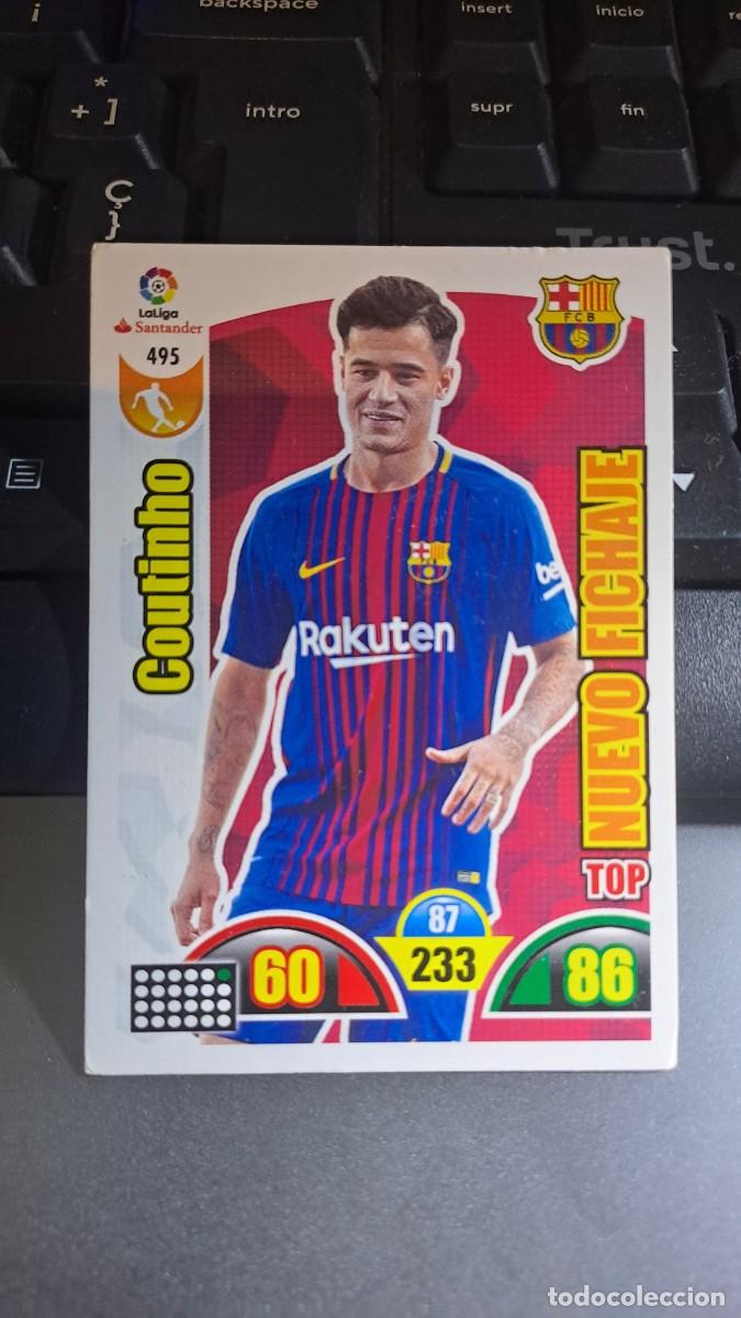 Coleccionismo cromos antiguos: ADRENALYN XL COUTINHO 495 TOP NUEVO FICHAJE BARCELONA CROMO LIGA 2017 2018 17 18 PANINI